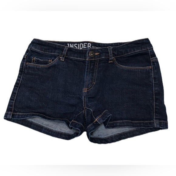 Insider Premium Denim Dark Wash Jean Shorts Low Rise 00 - Picture 1 of 7